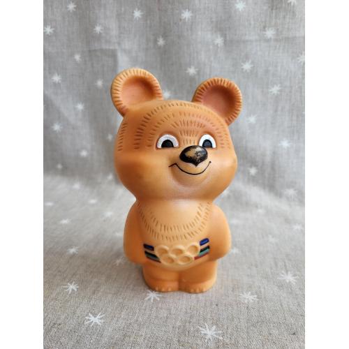 Мишка олимпийский, резиновая игрушка. СССР  