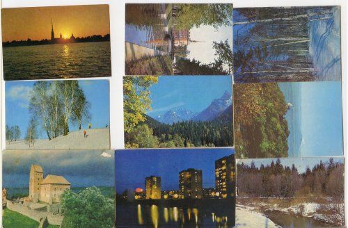 9 пейзажних календариків 1974, 1979, 1980, 1981, 1982, 1984. "Планета" та ін. одним лотом.