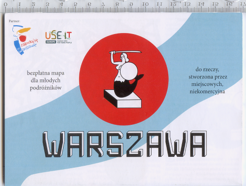 Бесплатная карта-путеводитель для молодых путешественников «Варшава» 2014г. на польск.языке.