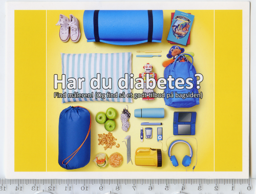 Датська промо листівка медичних товарів "У вас діабет?" 2013 року.