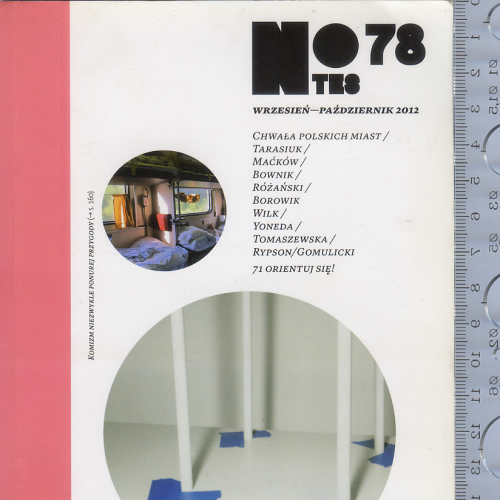 Видання «Notes-na-6-tygodni» №78 вересень-жовтень 2012 року польською мовою обсягом 176 стор.