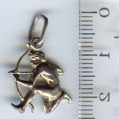Виріб зі зносом із срібла без вставок «Кулон» із зображенням знака зодіаку Стрілець.
