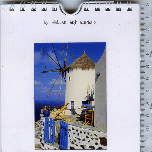 Календар настільний перекидний формату А6 на спіралі 2006-2007 року «Greek Islands», ЄС.