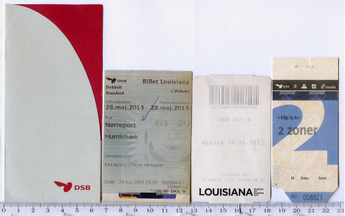 Набір з 3 квитків та 2 буклетів датського музею сучасного мистецтва «Луїзіана».