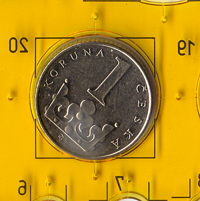 1 крона, повсякденна монета Чеської Республіки 1994 року номіналом 1 крона.