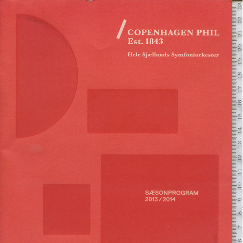 Программка репертуара Копенгагенской филармонии на 2013-2014гг. сезон на датском языке.