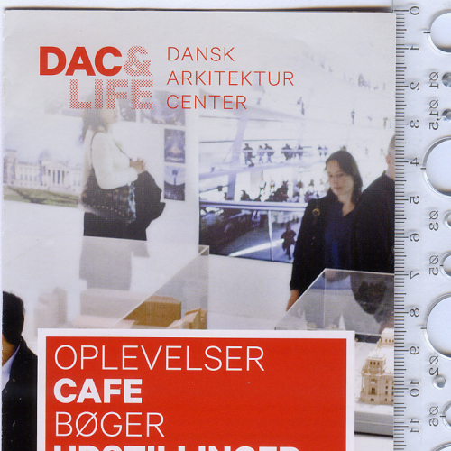 Складаний буклет Датського архітектурного центру 2013р. датською мовою.