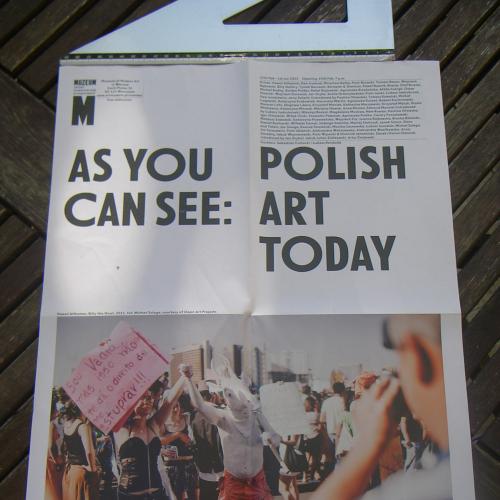 Складаний буклет-плакат 14.02.-01.06.2014 від Музею сучасного мистецтва у Варшаві у Польщі