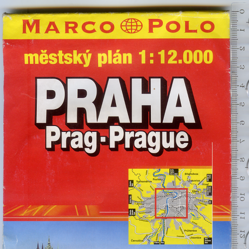 Туристична мапа 1:12000 зі зносом столиці Чеської Республіки Праги 2006 року.