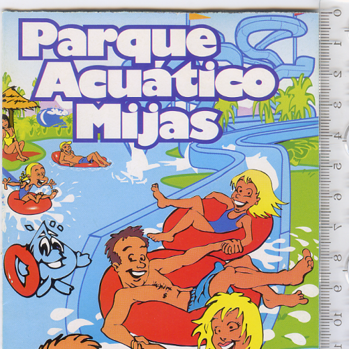 Туристический полноцветный раскладной буклет Аквапарк Михас — Фуэнхирола 1996г. на исп. языке. 