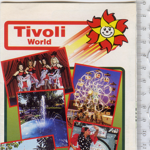Туристический полноцветный раскладной буклет парка аттракционов Андалусии «Мир Тиволи» 1996 г. 