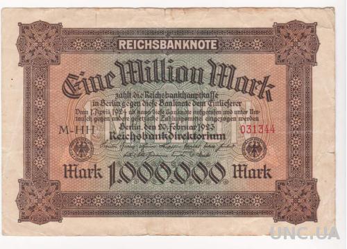 ГЕРМАНИЯ 1.000.000 марок 1923 год