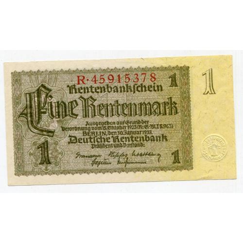 1 рентна марка 1937