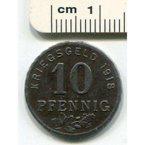10 пфенніґів 1918 р Веймарська Республіка, Німеччина.