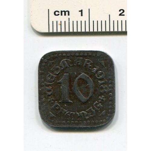 10 пфенніґів 1918 р. Веймарська Республіка, Німеччина.