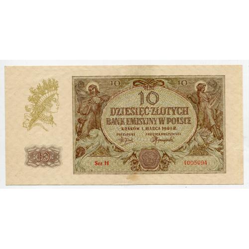10 злотих 1940 р.
