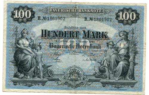 100 марок, Баварія 1900 р.