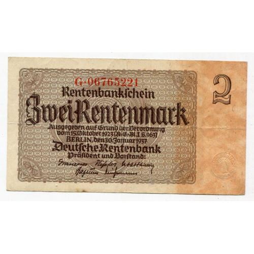 2 рентні марки 1937. Округ "Білосток"