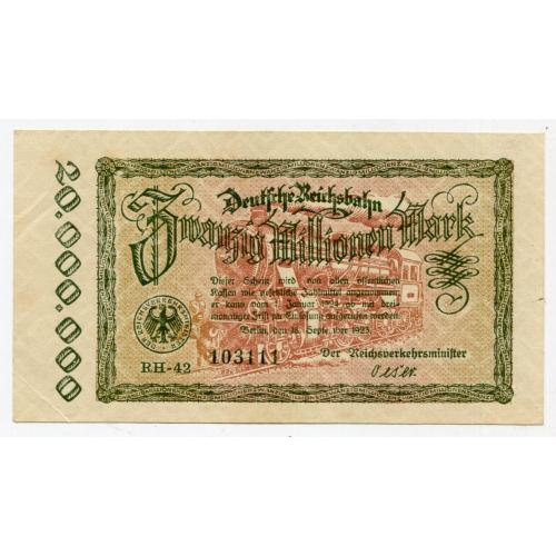 20 000 000 марок 1923, Німеччина.