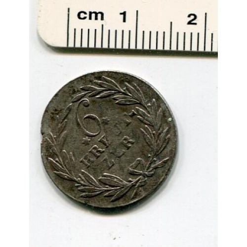 6 крейцерів 1814 р. Ag. Baden.