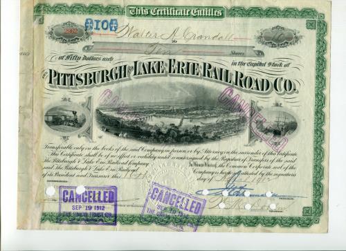 Акція на $10 США, 1912 р.