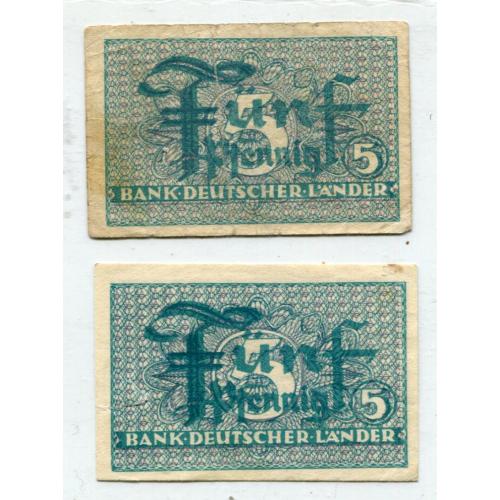 Комплект 5 пфенніґів 1948-49 рр.