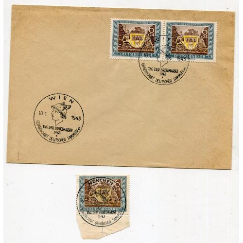 Комплект конверт і марка, спецпогашення. ІІІ Райх 1943 р.