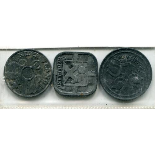 Комплект Нідерланди 10,5,2 1/2 центи. 1941 р.