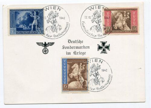 Листівка ІІІ Райх. Європейський Поштовий Конгрес 1942 р.