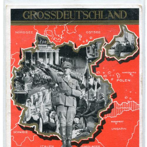 Поштівка Гітлер і Німеччина 1939 р.