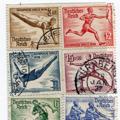 ІІІ Райх Олімпіада 8 марок серія. 1936 р.