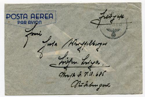 Тіньовий конверт ІІІ Райх Авіа 1942 р.