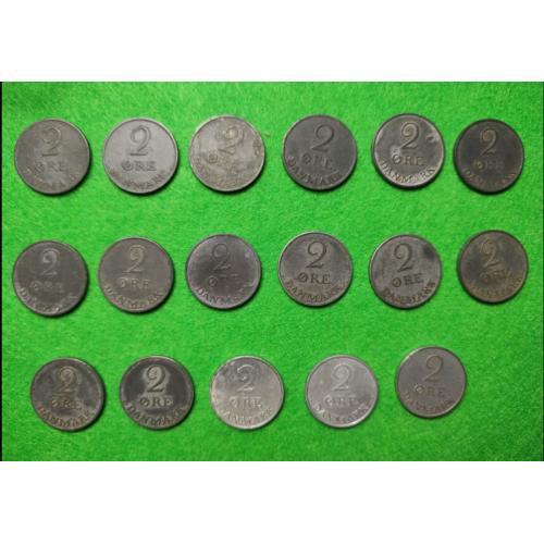 2 ере Данія 1957-1971  роки, цинк, алюміній, ціна за 1 монету.