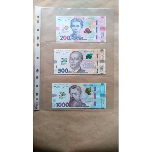 Файли для бон на 3 комірки, товщина файла 100 мікрон, ціна за 10 файлів