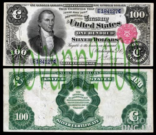 100 долларов США 1891 год