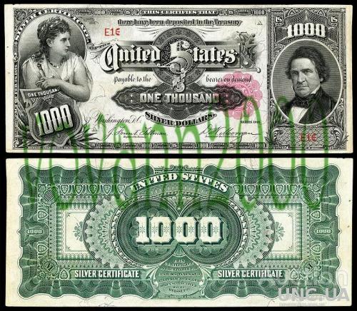 1000 долларов США 1891 год