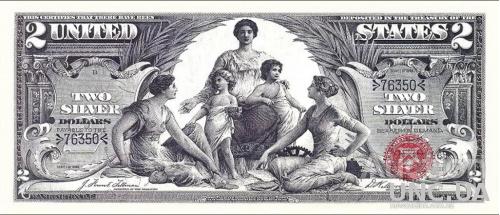 2 долары США 1896 год