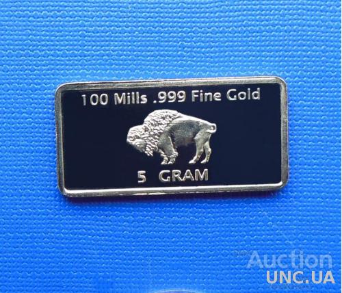 слиток 5 Gram  – 100 mills. 999  Buffalo