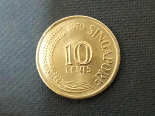 Сингапур 10 центов  1970 г, 2.83g, ø 19.41mm Фауна Отличное Состояние!!!!