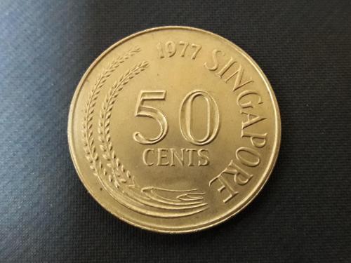 Сингапур 50 центов  1977 г, 9.33g, ø 27.76mm  Отличный Сохран!!!
