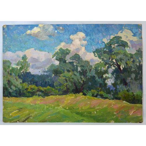 Картина художника Горобець П. "Окраїна лісу", 1969 рік.  (7)