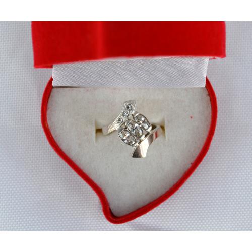 Срібна каблучка з золотою накладкою. (3142)