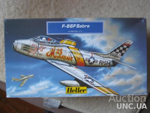 Сборная пластиковая модель американског истребителя F-86F,,Sabre" (Heller)