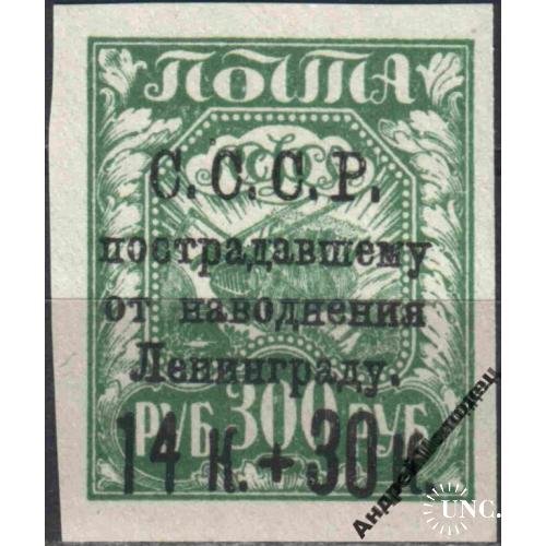1924. 14+30 к./300 руб. Помощь Ленинграду. MNH.