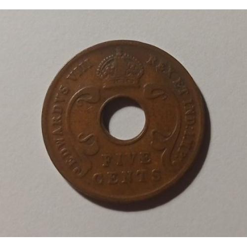 Британская Восточная Африка. 5 центов. 1936.