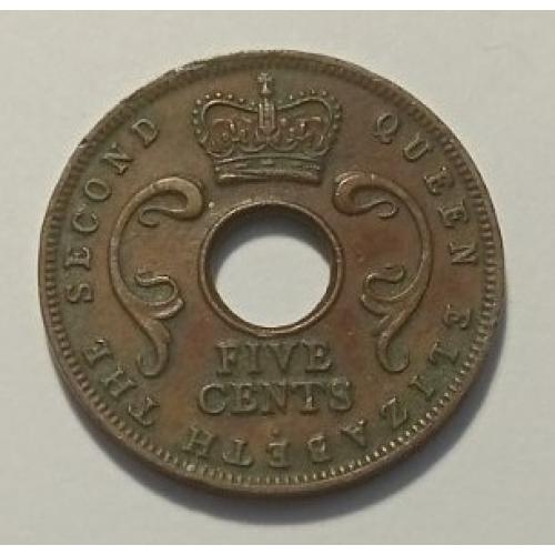 Британская Восточная Африка. 5 центов. 1957.