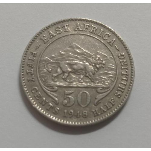 Британская Восточная Африка. 50 центов. 1/2 (пол) шиллинга. 1948.