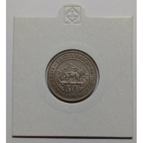 Британская Восточная Африка. 50 центов. 1/2 (пол) шиллинга. 1948.