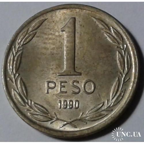 Чили. 1 песо. 1990.