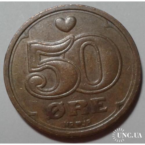 Дания. 50 оре (эре). 1989.